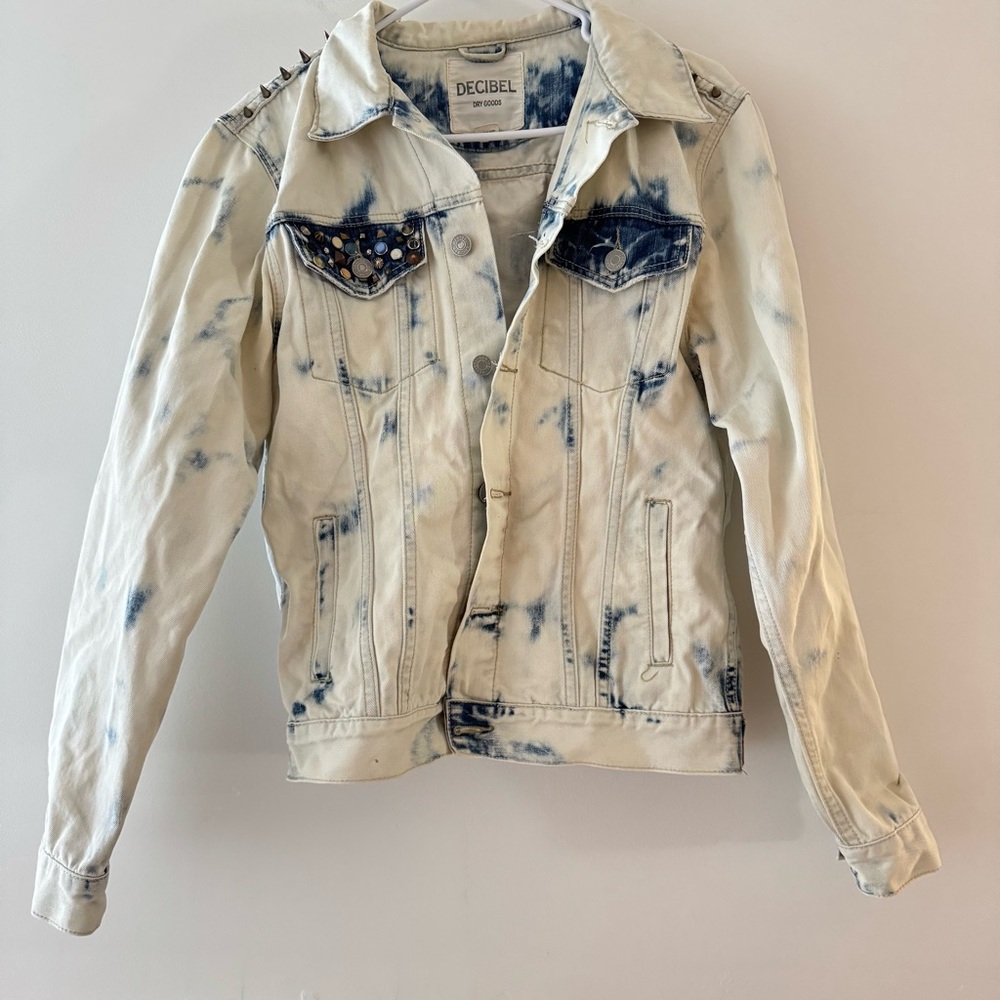 Decibel Studded Blue acid wash Denim Jacket